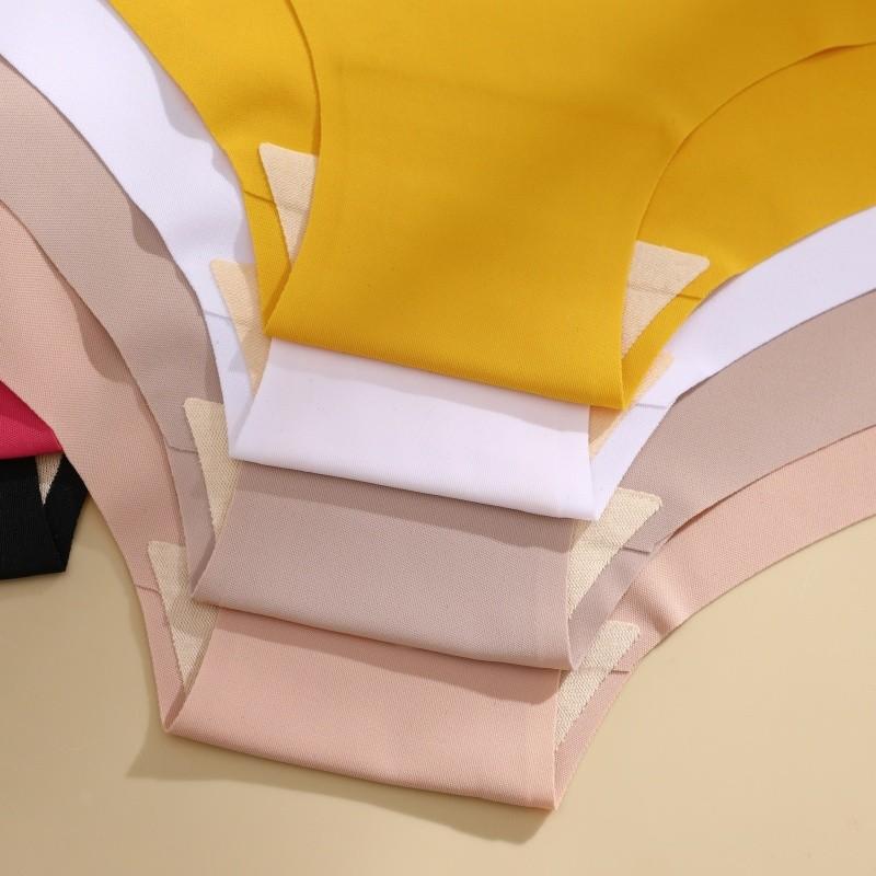 FINETOO Женские трусики Ice Silk с высокой талией, бесшовные и не оставляющие следов трусы, однотонное нижнее белье
