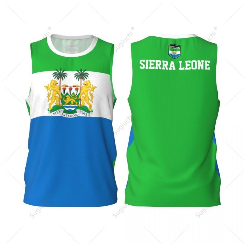 Мужская спортивная баскетбольная майка Sierra Leone Флаг Бег Фитнес Многофункциональная Без рукавов Индивидуальное Имя Номер Эксклюзив