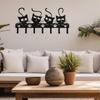 Nordic Cat Wall Hat Hanger Black Clothes Storage Rack Save Space Key Holder  Bathroom