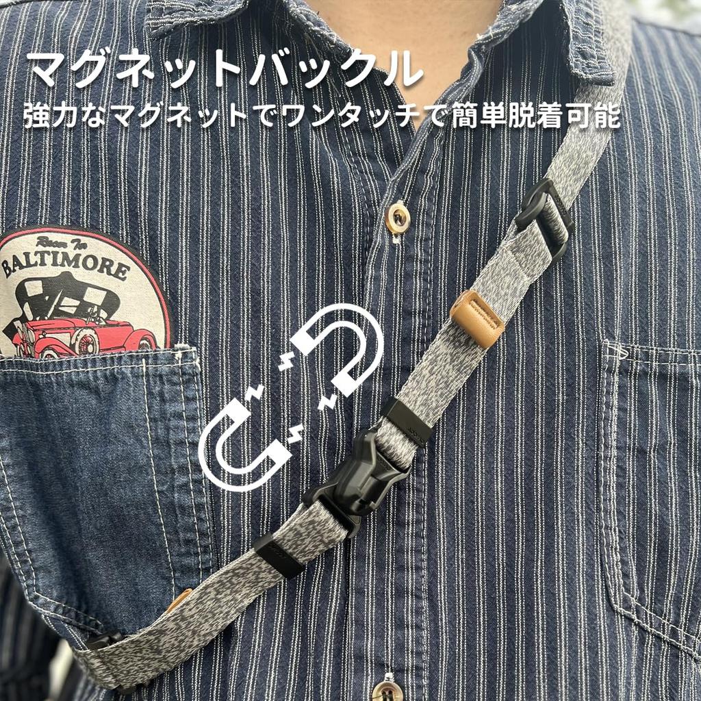 AooCare Камера Плечевой Шейный Регулируемый Кроссбоди Съемный Ремешок, Ремешок, Ремешок, Длина, Легкий, Ремешок, (Серый)