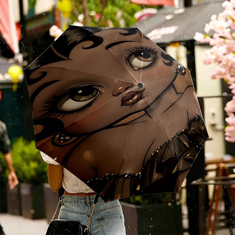Sexy Doll Print Umbrella Automatic Opening/ Closing - Portable Foldable Design - Daily use for Travel/Outdoor - Gift for Birthday