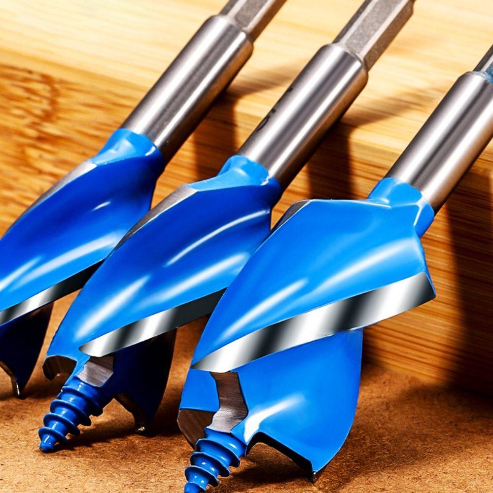 6pcs Hex Handle Auger Drill Bits Fast Cut Hole Opener Wear-resistant Twist Drill Bit Woodworking