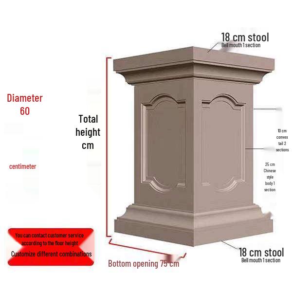 Квадратная форма для римской колонны для бетонных ограждений и балконов