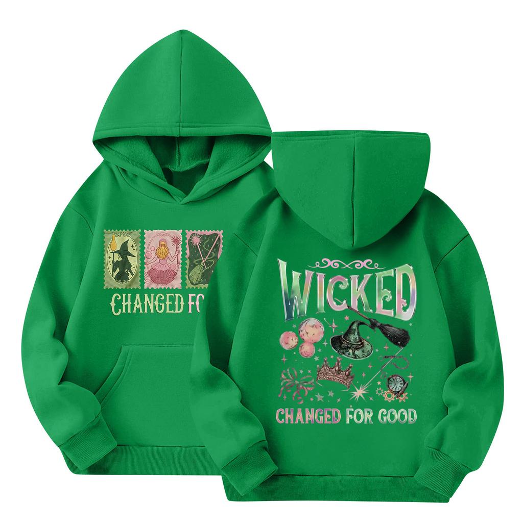 Детский худи-пуловер, модная толстовка с длинным рукавом "Ведьма"