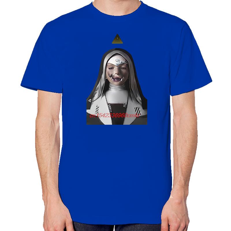 Demonic Nun Nonne Religieuse Horror Monster Graphic T Shirts Fashion Summer Cotton New Shirts And Tshirts Round Neck Tshirt