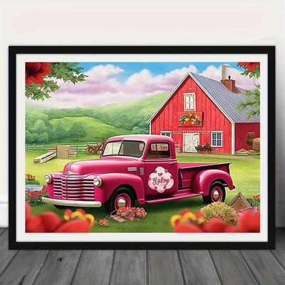 1 шт. 11,8x15,7 дюймов 5D DIY Алмазная картина без рамы, Фермерский автомобиль, Наборы для вышивания, Алмазная картина со стразами, Домашний декор ручной работы, Подарки
