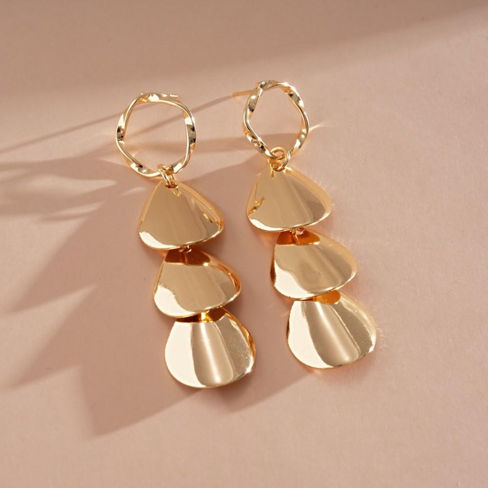 Iron Circular Tassel Earrings Gift Accessories Ear Pendant Metal Drop Earrings Streetwear