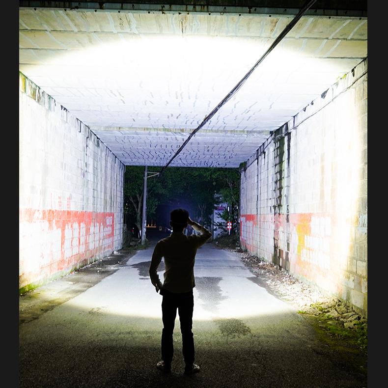 COB LED HeadLamp Type-C USB Rechargeable Headlight Multifunction Light Portable Head Flashlight Lamp Tail White & Red Light