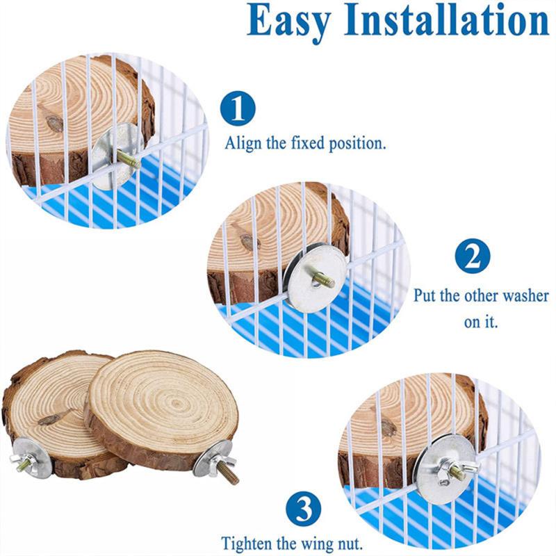 4 шт./компл. жердочки для птиц из натурального дерева, подставки для птичьих клеток, подставка для окуней для попугаев, аксессуары для клеток на платформе