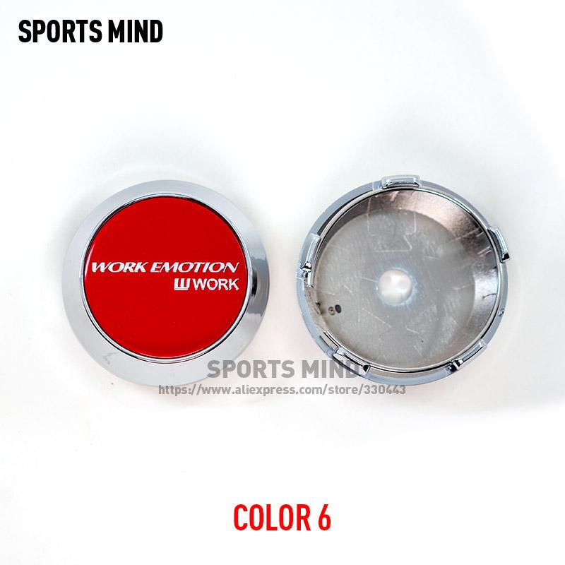 4PCS/lot 60MM Car Wheel Center Hub Caps for WORK EMOTION Wheel Emblem Logo CE28 Rim TE37 Tokyo Time Attack