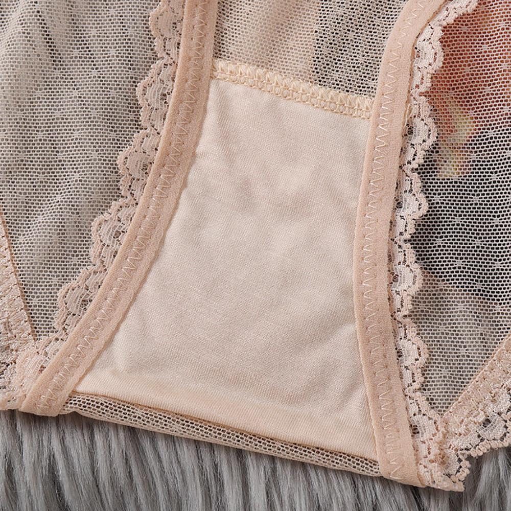 Soft Women Underpants Strap Low-waist Underwear Lace Thongs Mesh Panties Sexy Briefs Lingerie