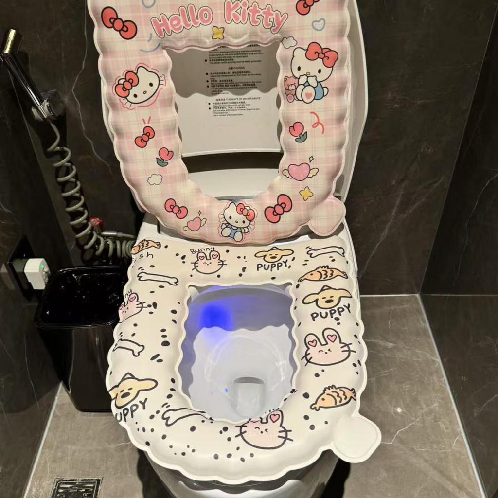 Утолщенная новая подушка для сиденья унитаза, универсальная для всех сезонов, бытовой ЕВА унитаз, милая водонепроницаемая самоклеящаяся, моющаяся