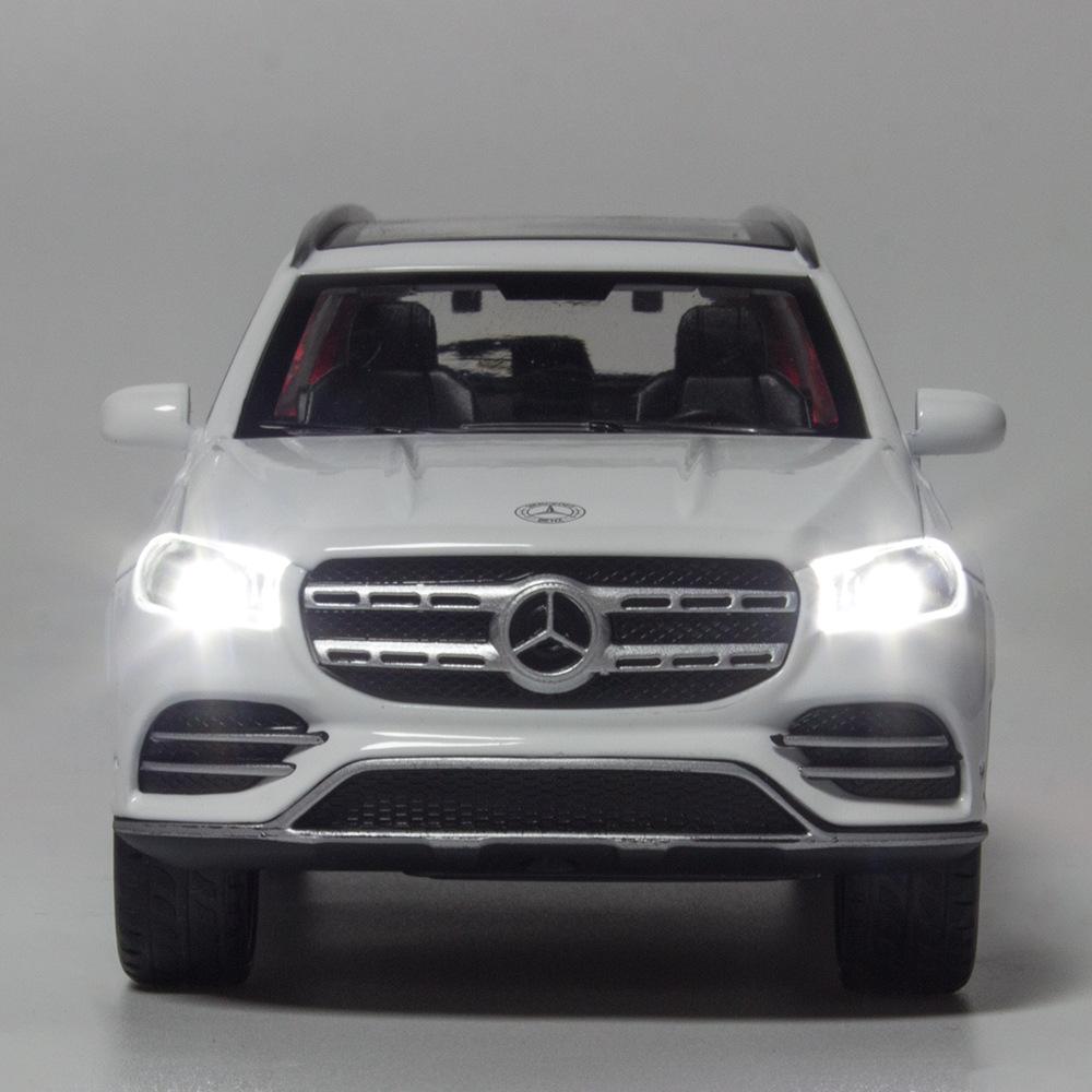 1:32 масштаба Benz GLS580, литая под давлением модель автомобиля из сплава, игрушечный автомобиль с откатным механизмом со звуком и светом для детей и взрослых, подарочная коллекция