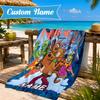 Custom Name Scooby dog Beach Towel, Soft Quick-Dry Beach Towel, Ideal for Pool, Camping, Perfect Travel Essential Gift