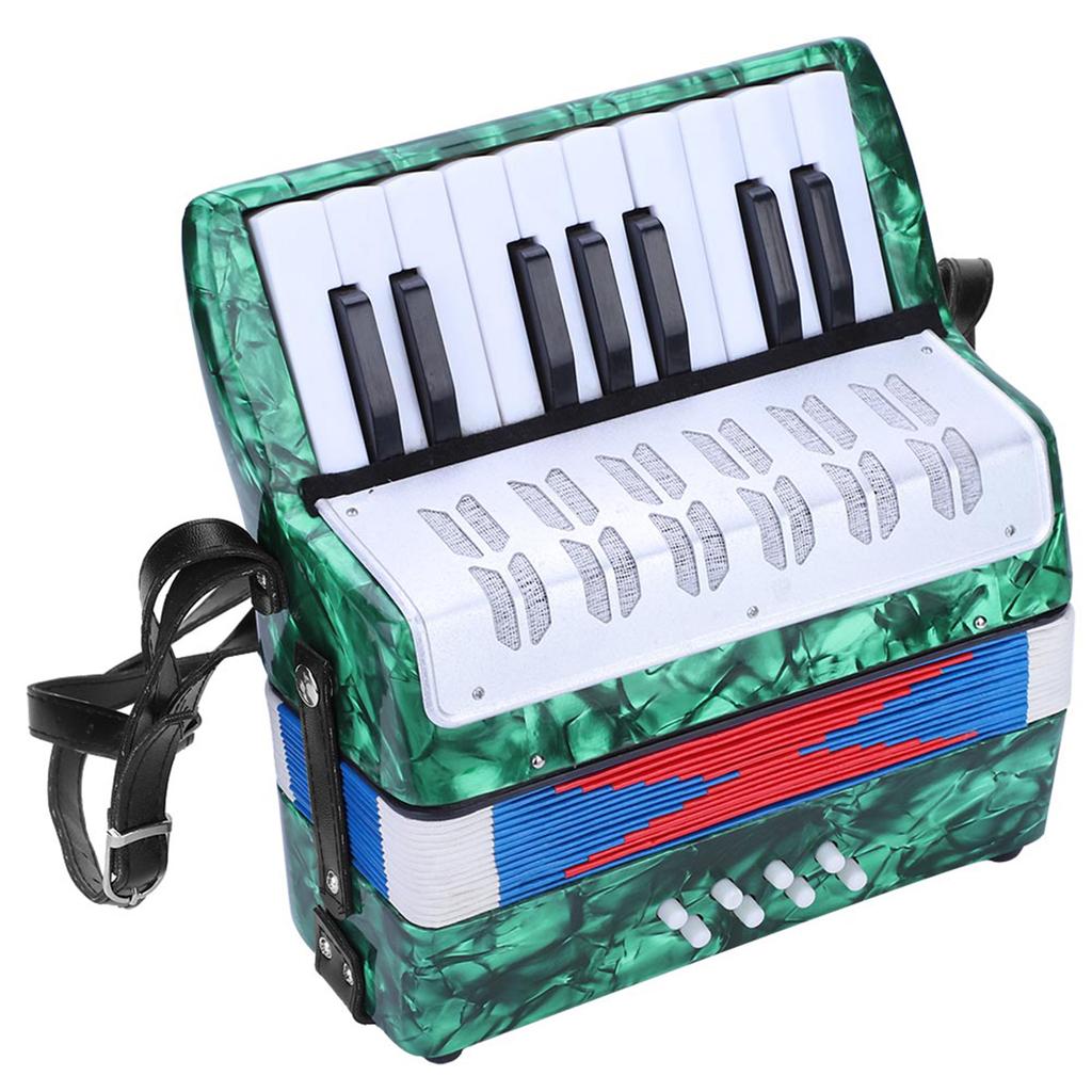 17-клавишный 8-басовый фортепиано-аккордеон музыкальный инструмент для начинающих студентов (зеленый)