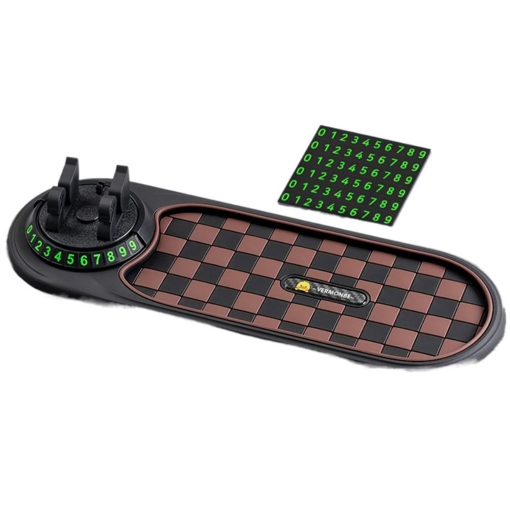 with Parking Number Plate Parking Number Plate Rotatable Anti slip Phone Pad  Car Center Console