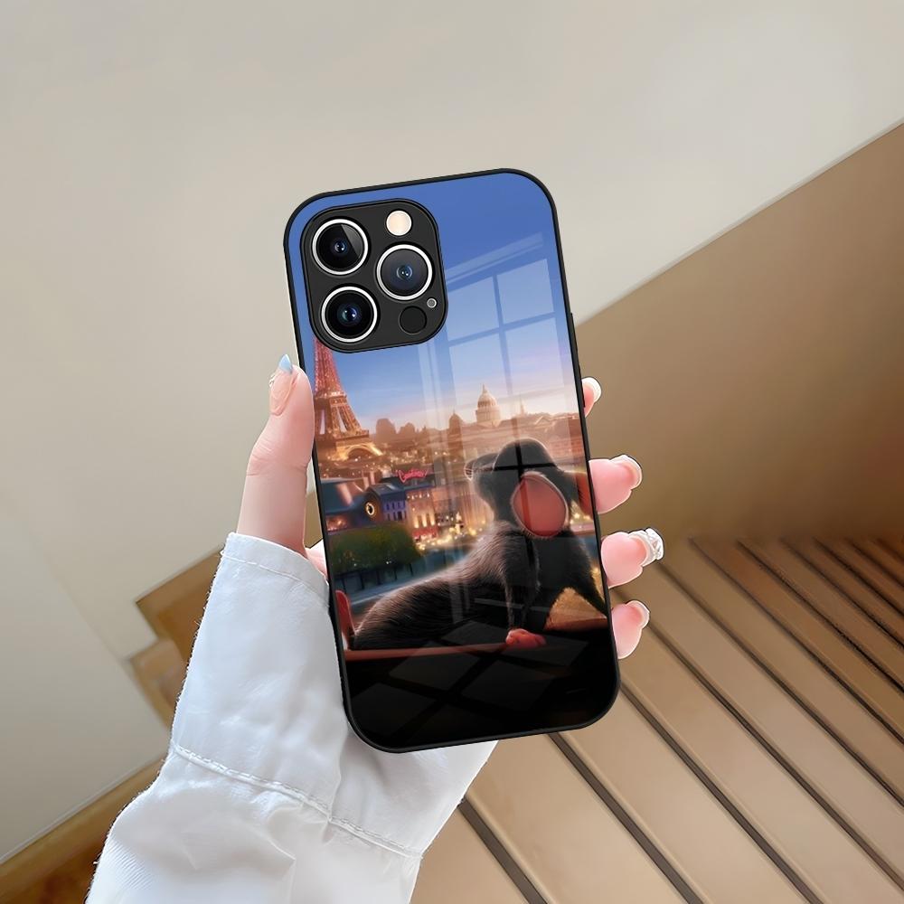 Чехол для телефона Disney Ratatouille из закаленного стекла для IPhone 13 17 15 16 14 12 11 Pro Max Plus Mini XR XS SE2020 Coque
