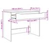 Desk with Drawer Smoked Oak Finish 100 x 50 x 78 cm