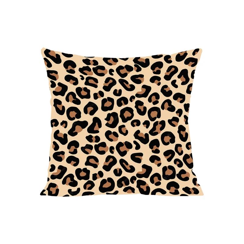 40X40Cm Sofa Cushion Sets In Europe And The United States Fashion Leopard Print Double-Sided Printed Pillowcase Chair Lumbar