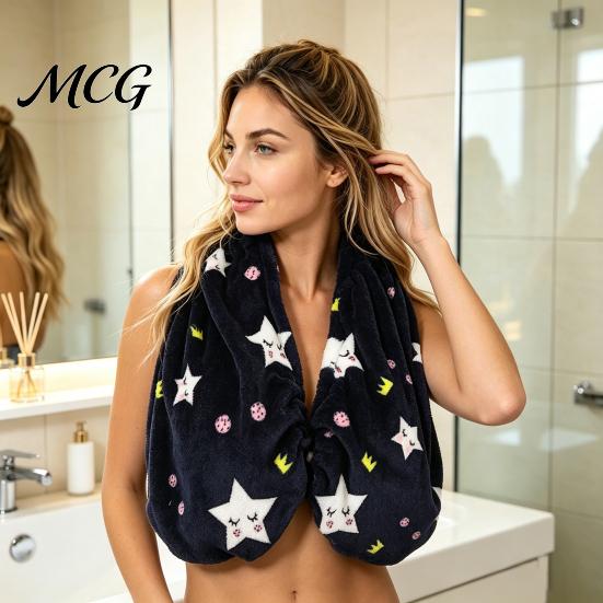 Wearable Bath Towel Hands-Free Adjustable Shower Bra for Women, Wrap Around Towel, Quick-dry Soft Drying Off After A Bath, Self-Care Skin-friendly