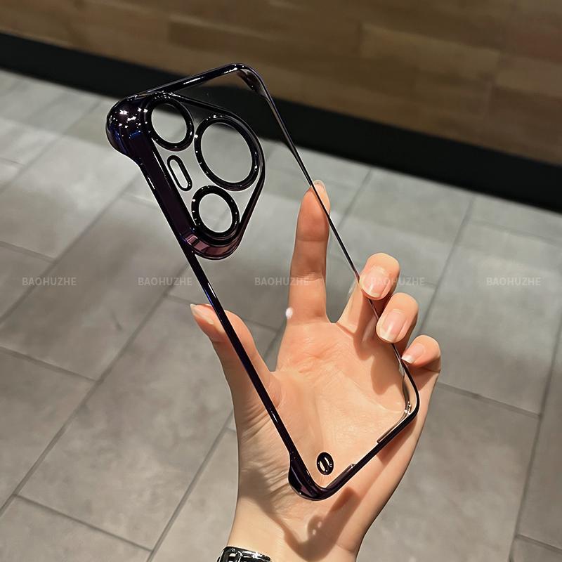 Подходит для Huawei Pura80 гальванизированный безрамочный чехол для мобильного телефона Honor 500 ультратонкий mate80 прозрачный X70 теплоотвод