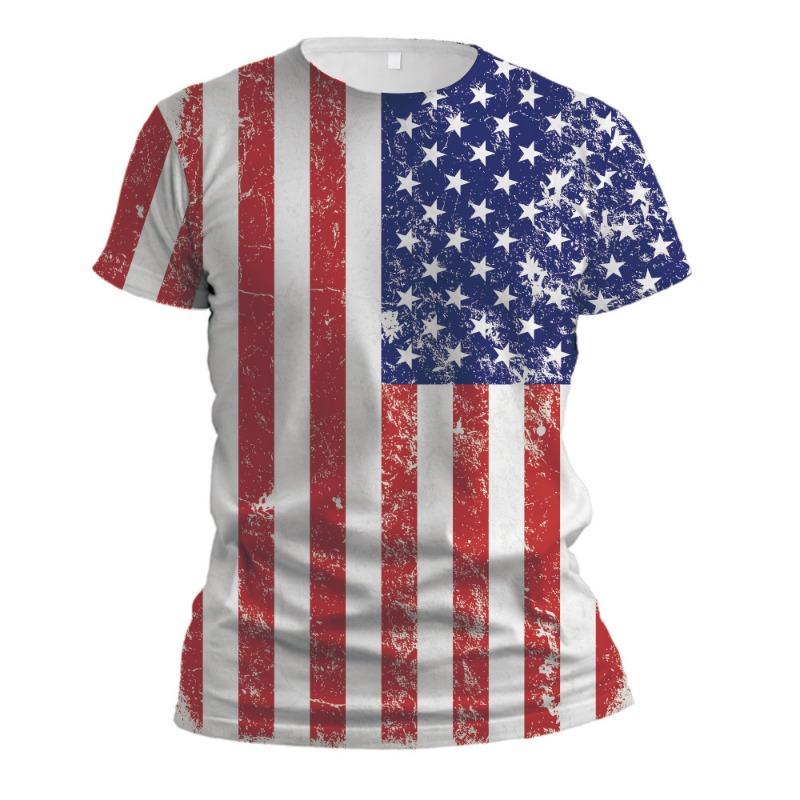 Весна Лето Футболка с круглым вырезом и коротким рукавом с 3D цифровой печатью Модная молодежная футболка с принтом букв