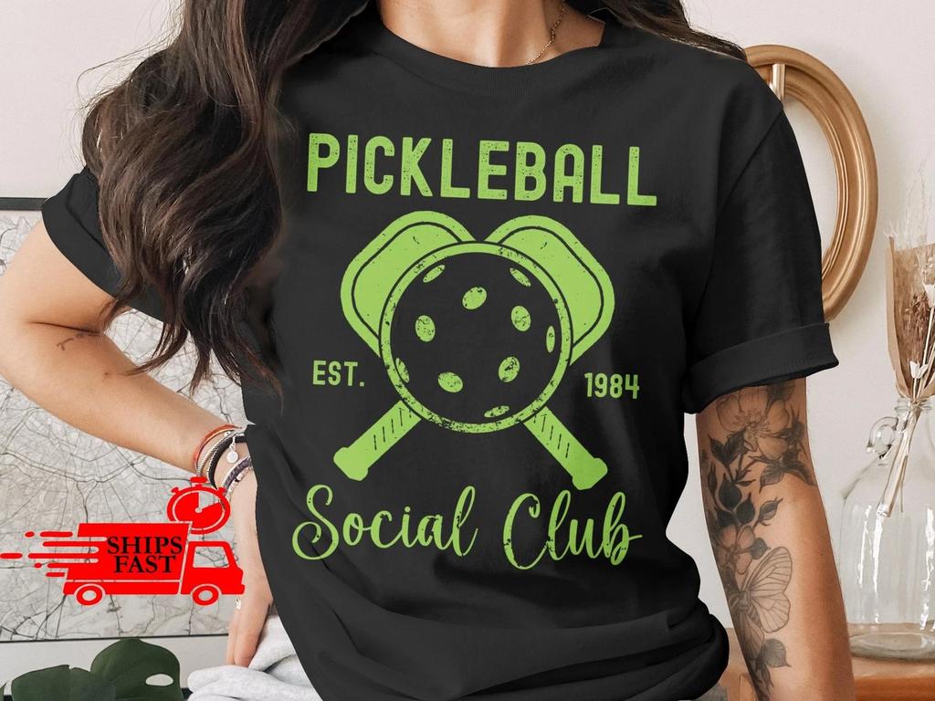 Pickleball T Shirt Comfort Colors Vintage Style Social Club Established 1984