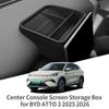 ZJU2 для BYD ATTO3 ATTO 3 YUAN PLUS 2025 2026 Органайзер-лоток на приборную панель Экран дисплея Задний ящик для хранения Аксессуары для интерьера автомобиля Черный