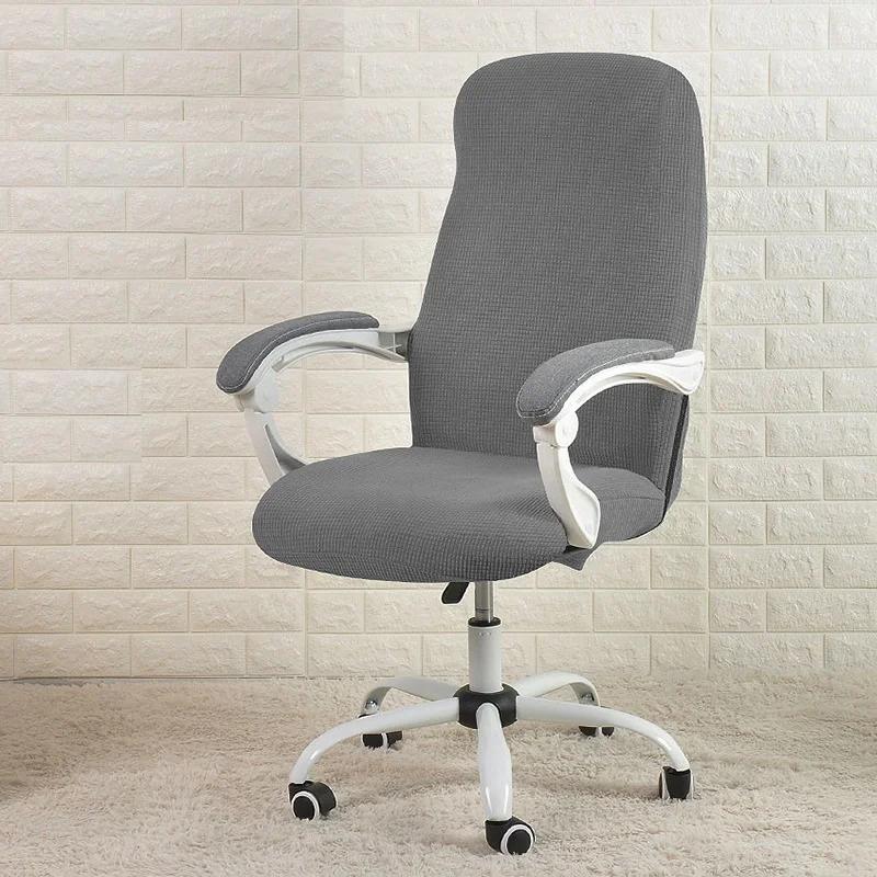 Elastic Office Lift Computer Plain Chair Cover Modern Anti-dirty Boss Rotating Chair Seat Case Removable Waterproof Slipcovers