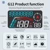 Цифровой спидометр Geyiren G12 GPS HUD Plug and Play для всех автомобилей Крупный шрифт КМЧ Миль/Ч Пробег Местное время Высота Проекционный дисплей