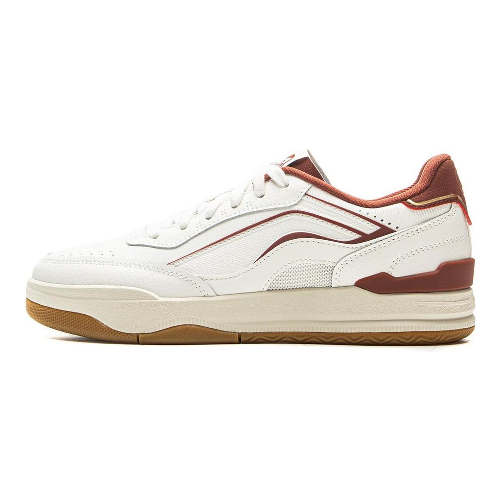 Li Ning Moon Glaze Нескользящие, Износостойкие, Дышащие Низкие Кеды для Скейтбординга Женские Бело-Красные AGCV334-2
