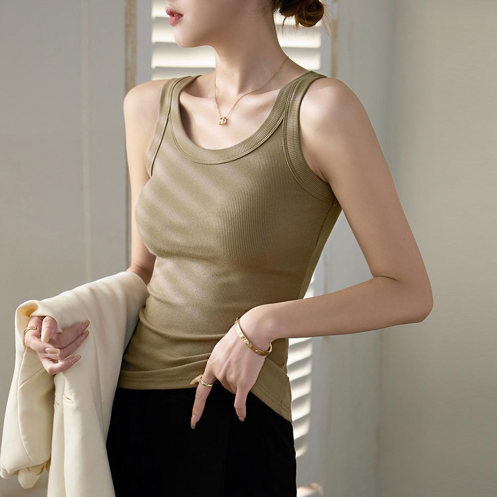 Высокоэластичный тонкий хлопковый чехол для груди с внутренней лямкой, защитой от протекания, женский жилет