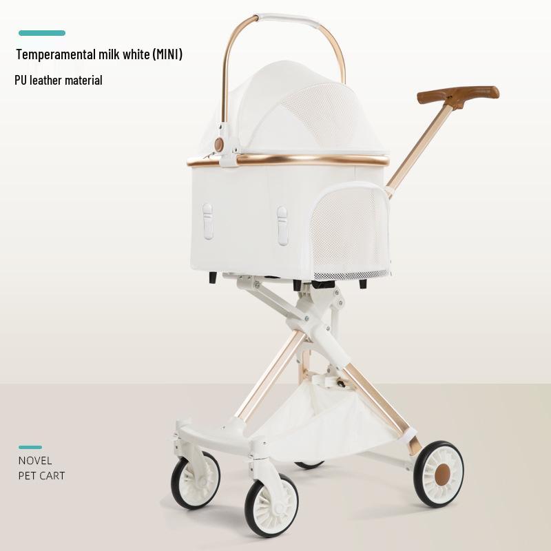 Luxury Foldable Pet Stroller for Small/Medium Dogs & Cats