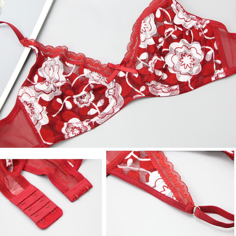 Мода DaiNaFang Большие размеры Сексуальные кружевные бюстгальтеры для женщин на косточках BH Hollow Out Intimates нижнее белье Мягкое вышитое нижнее белье Бюстгальтер