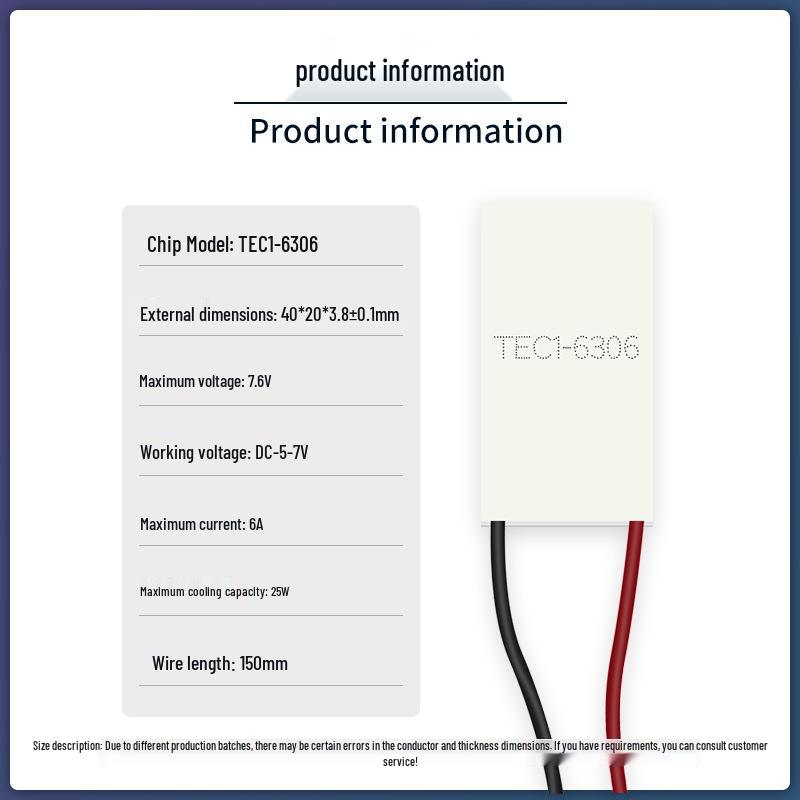 High Temp Cooling Chip 6306TEC for Medical Beauty, Narrow Edge, 20x40