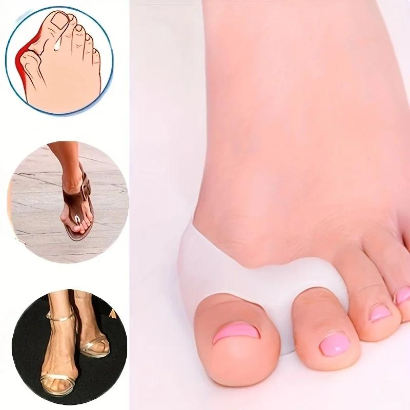 2/4Pcs Gel Pinky Bunion Corrector Little Toe Separator Bunionette Pads Toe for Pain Relief of Corn Callus and Blisters