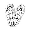 60Pairs(120 Feets) Disposable Tanning Feet Pads Sunless Airbrush Spray Tent Protect Foot Shaped Spray Tan Sandals (black)