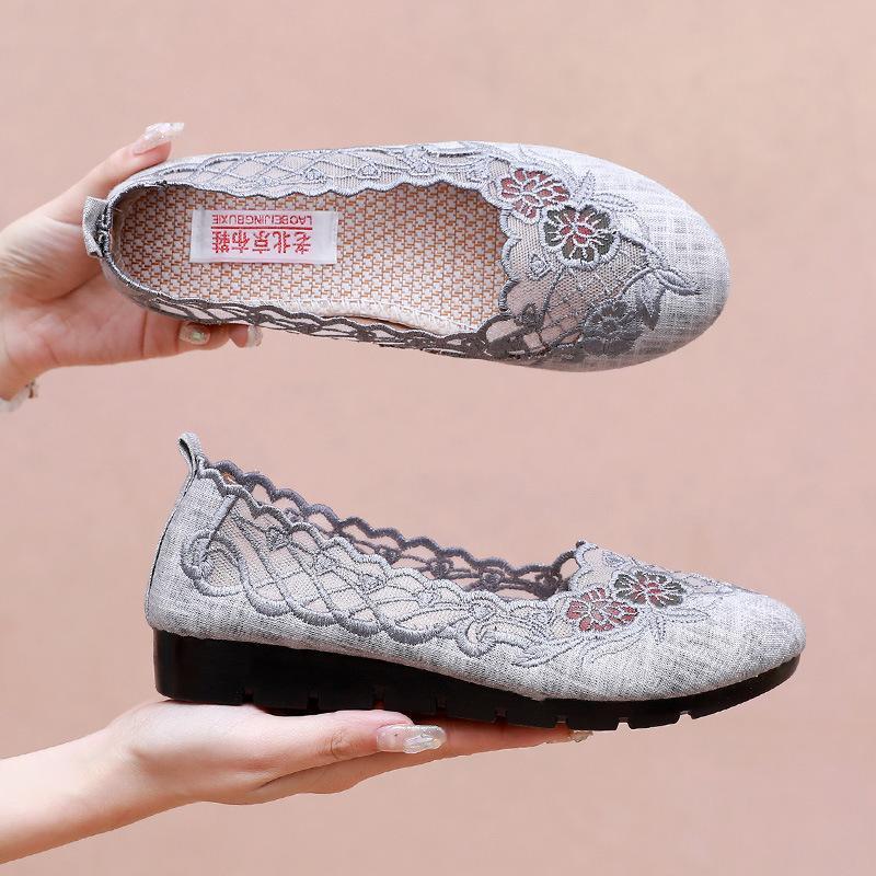 Летние сетчатые дышащие свободные плоские туфли для женщин 2024 года, новые кроссовки для женщин на платформе для ходьбы, повседневная обувь для мам, Chaussure Femme