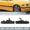 Car LED Side Marker Repeater Turn Signal Light 63138372241 Sequential Flowing for BMW 323i 323is 1998-1999 ABS PC Smoked Lens Amber Light (Set of 2)