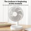 Rechargeable Desk Fan 4 Speed Adjustable Desktop Table Fan with Strong Wind Height-adjustable Portable Fan For Office Dormitory