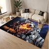 Soccer Theme Soft Crystal Velvet Rug Custom Name & Text Print Non Slip Floor Rug for Bedroom Living Room