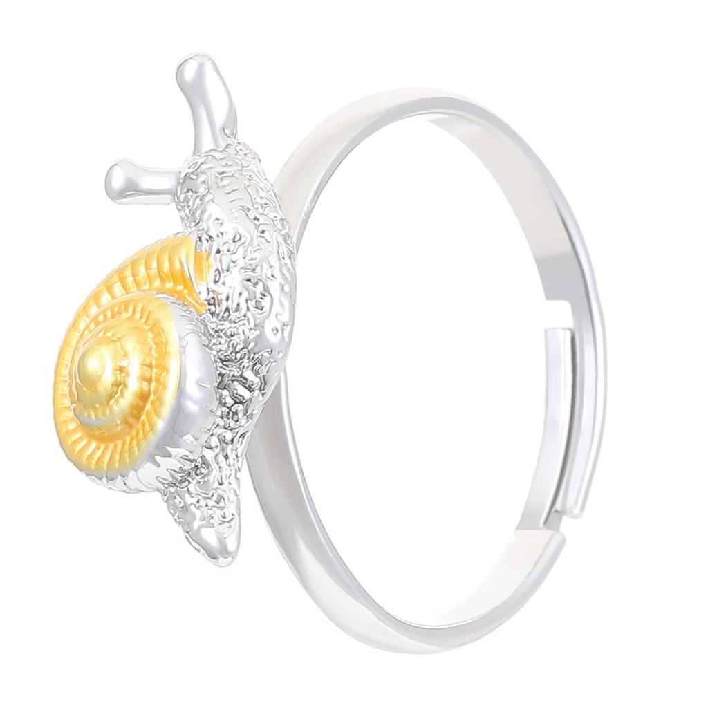 2024 Модный комплект из сережек и кольца на указательный палец с милой мультяшной улиткой для женщин