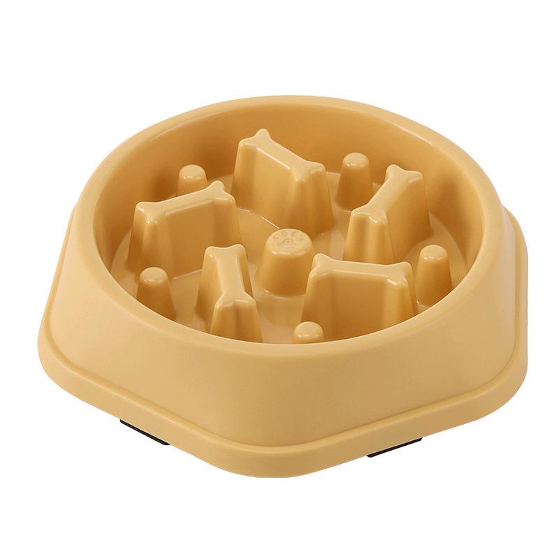 Simple Dog Bowl Bone Slow Food Bowl Anti Choking Bowl Pet Dog Bowl Feeder