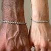 2 шт. Универсальные Модные Плетеные Цепочки-веревки Парные Браслеты Для Женщин Мужчин Простой Набор Браслетов Ювелирные Аксессуары Подарок