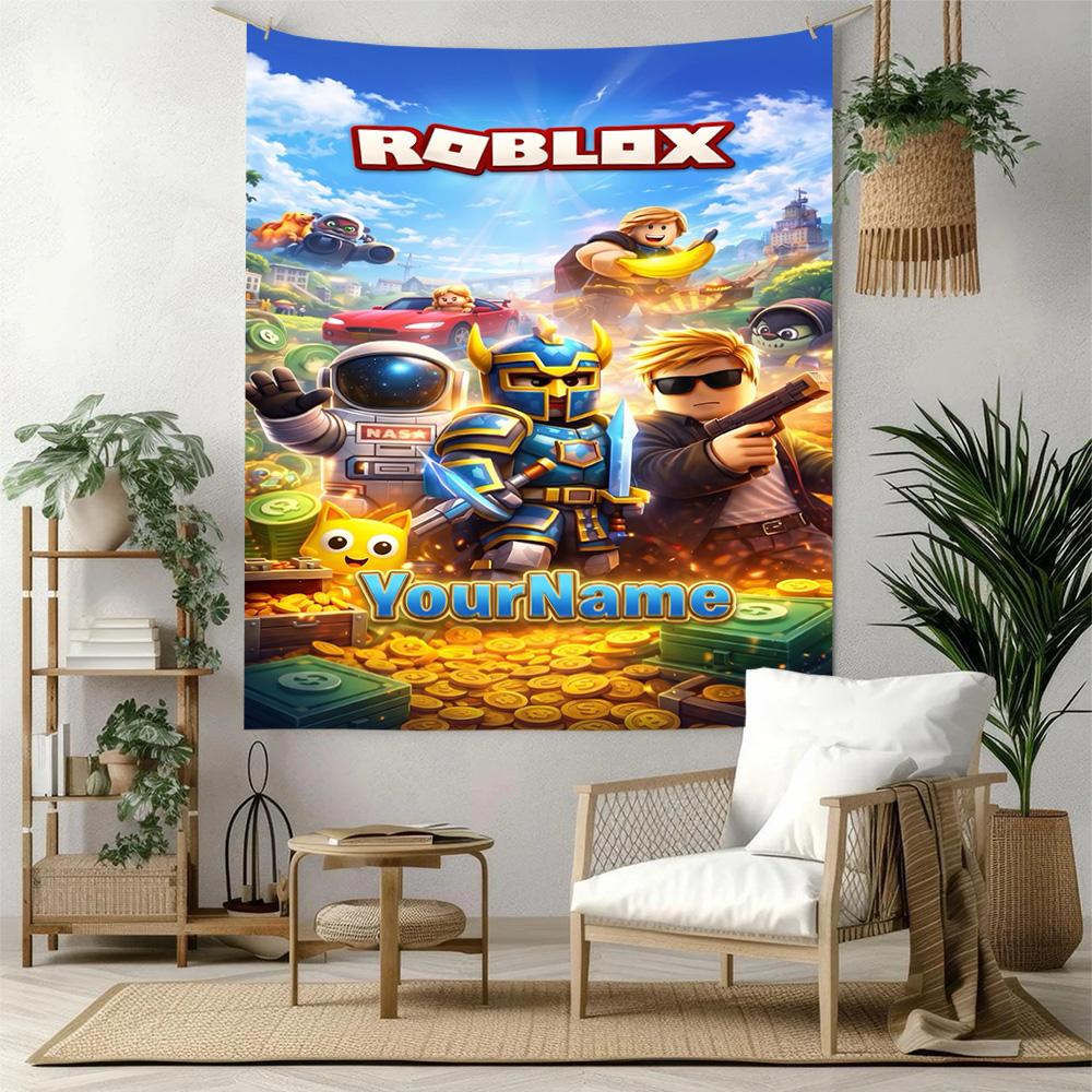 Roblox Custom Your Name Wall Decor Tapestry Art For Pet Memorial Birthdaywedding Party Backdrop Family Gift