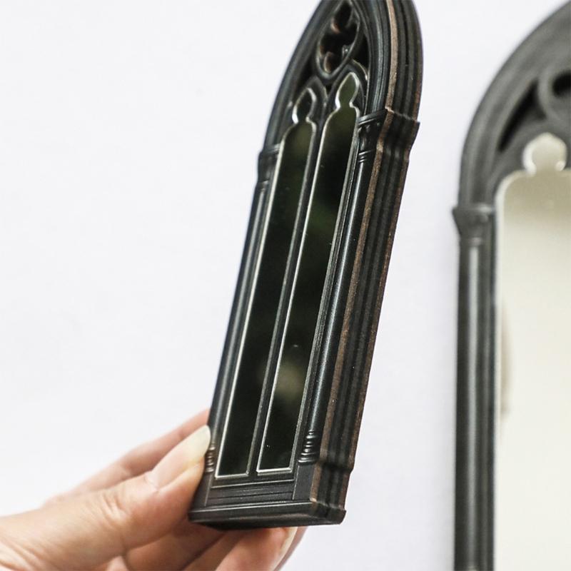 Rustics Window Frame Wall Decors Wooden Farmhouse Wall Art Decors Arched Cathedral Fake Window Home Decors for Entryway