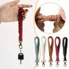 Macrame Keychain Wrist Lanyard Key Chain Boho Wristlet Lanyards for Women Key Lanyard Keyring Bracelet Keychian Women Gifts