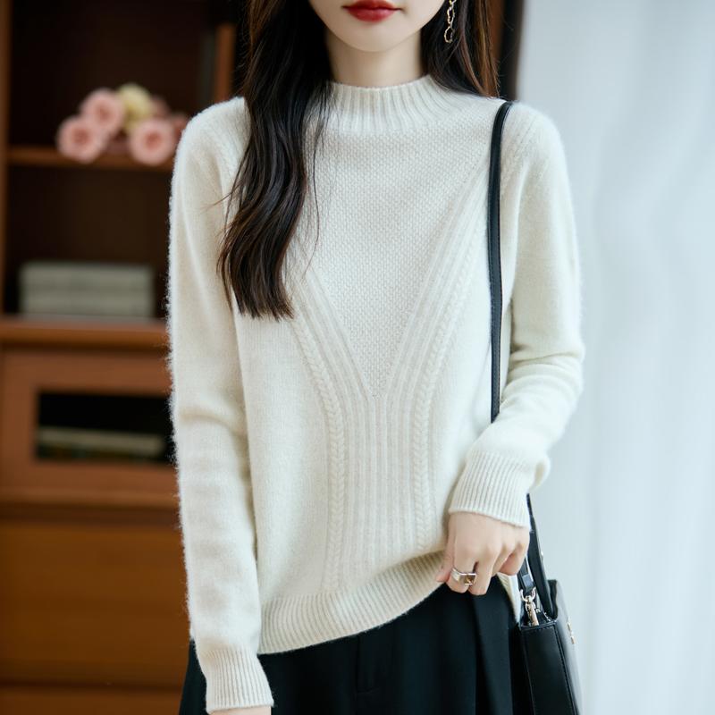 Женский кашемировый свитер Qinghe кашемир 30% кашемир 70% шерсть осенне-зимний пуловер теплый и модный