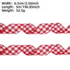 Элегантная клетчатая полиэстеровая лента шириной 6,5 см в красном, белом и оранжевом цвете для Рождества