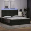 VidaXL Ottoman Bed Frame with Mattress Black 200x200 Cm Faux Leather 3313870